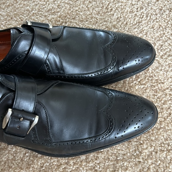Dogen black leather wingtipped oxford shoes 9.5 - Picture 2 of 7